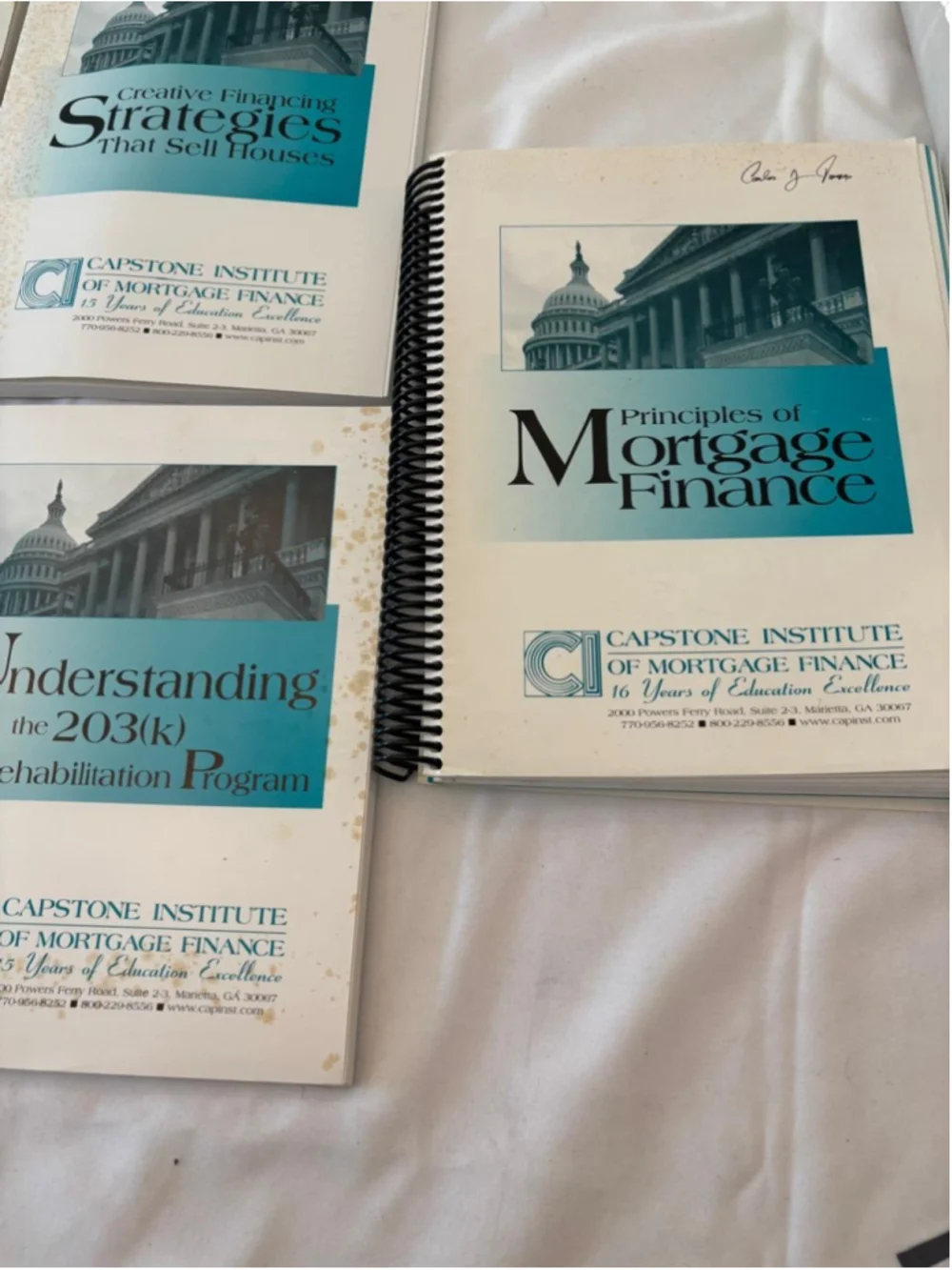 Capstone Institute Mortgage Finance Educational Book Set #E55